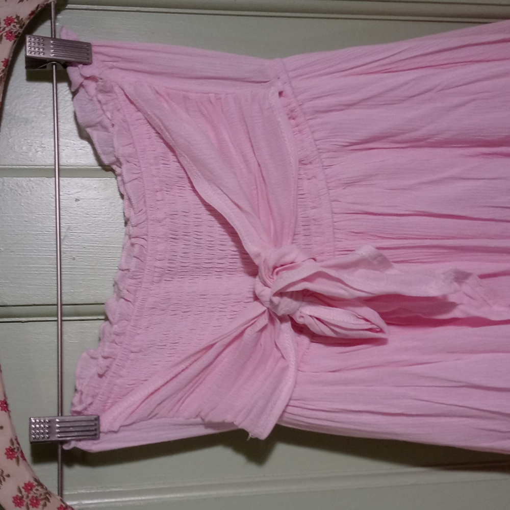 Women's R. Vivimos gauze tube Dress girl pink 🩷 summer M - Picture 8 of 11